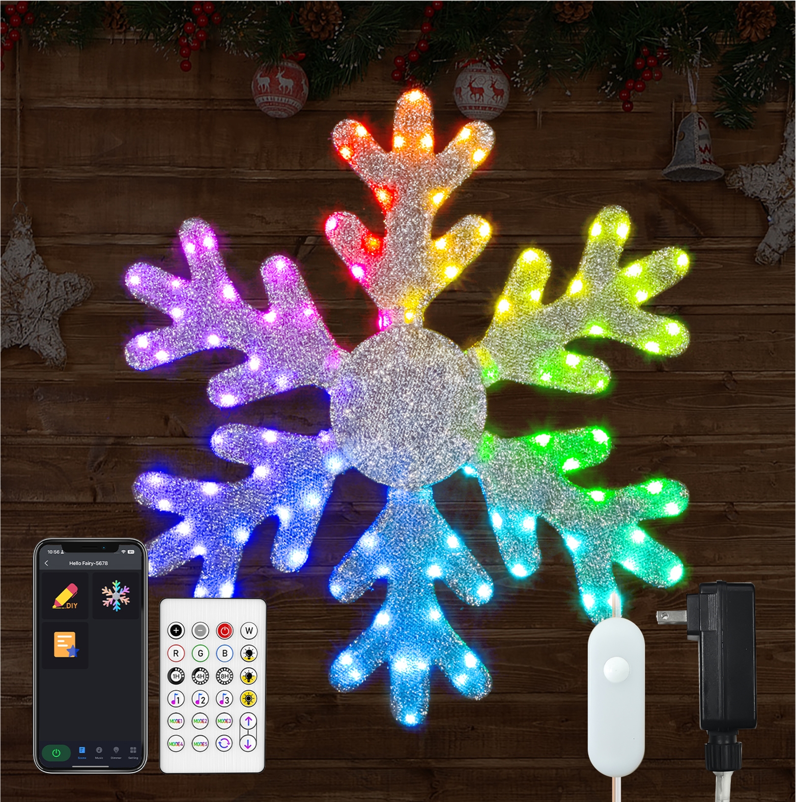 Smart Snowflake Lights Outdoor