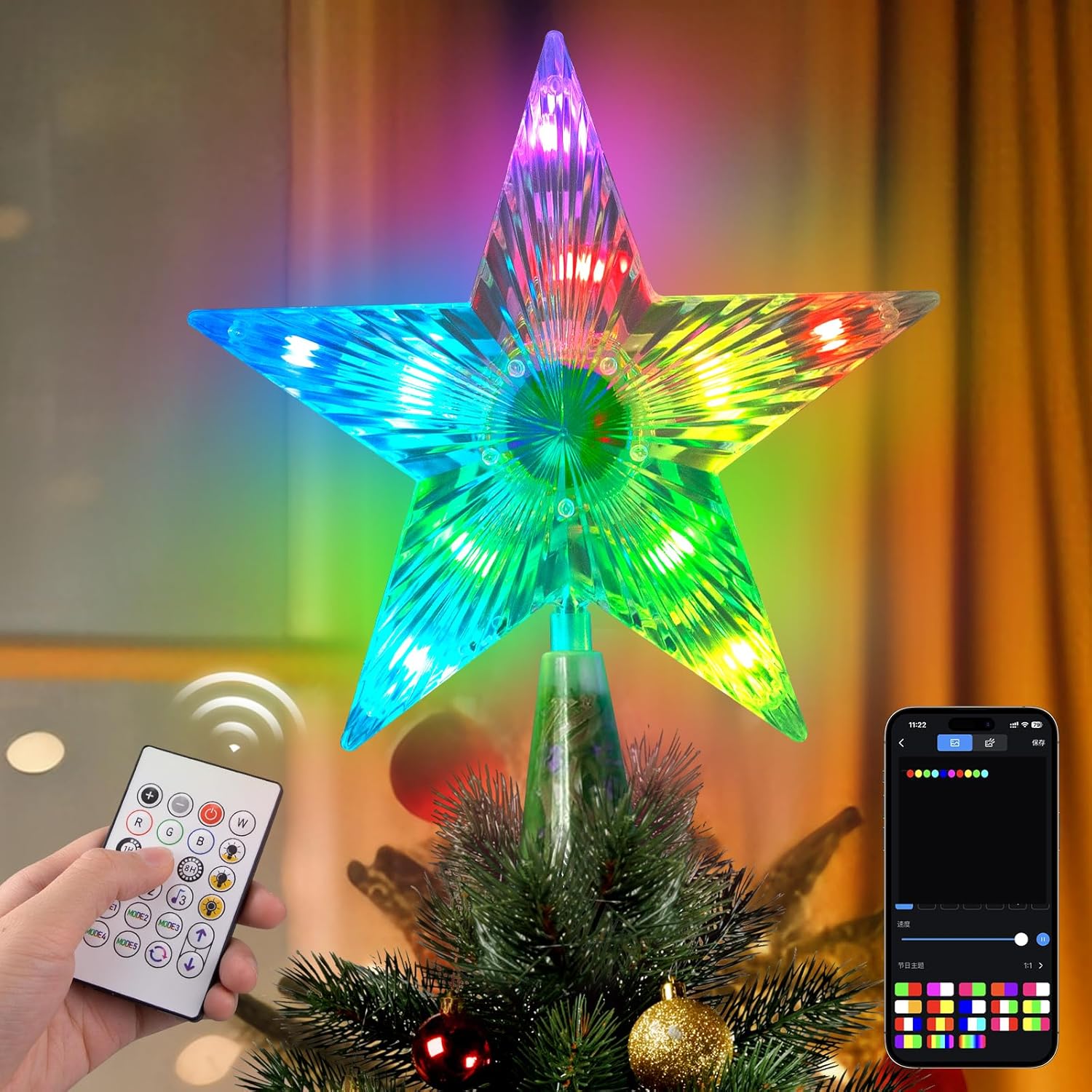 Plastics Tree Topper Star